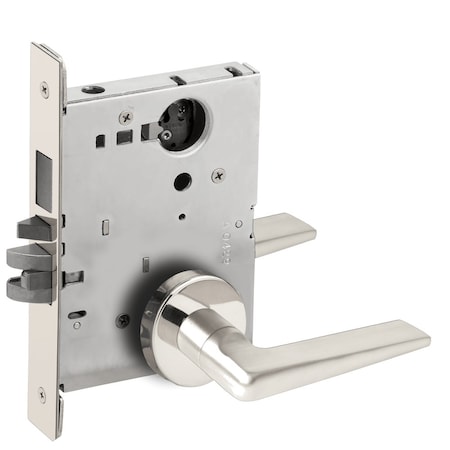 Schlage Entrance Mortise Lock with Deadbolt, 05A Design, Less Cylinder, Bright Chrome L9453L 05A 625
